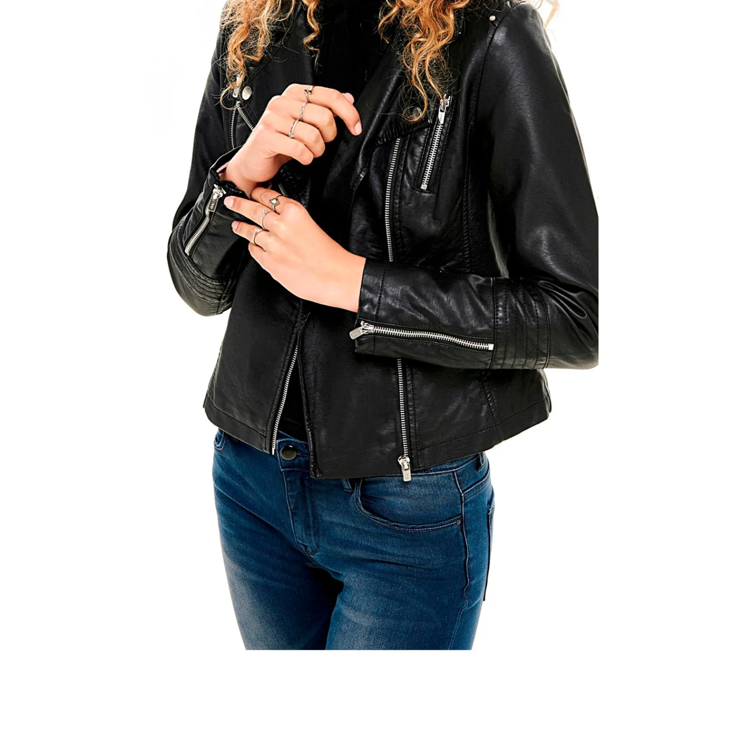 Donna ONLY Capispalla<GEMMA FAUX LEATHER BIKER